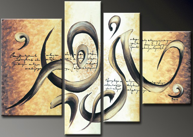 Abstract 4 panel painting anysize 50% off - 4 panel painting for sale